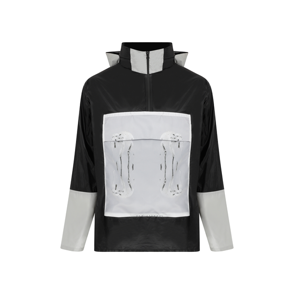 Printed Hooded Jacket (Black)