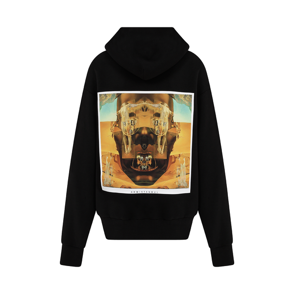 Printed Hooded Oversize Sweatshirt